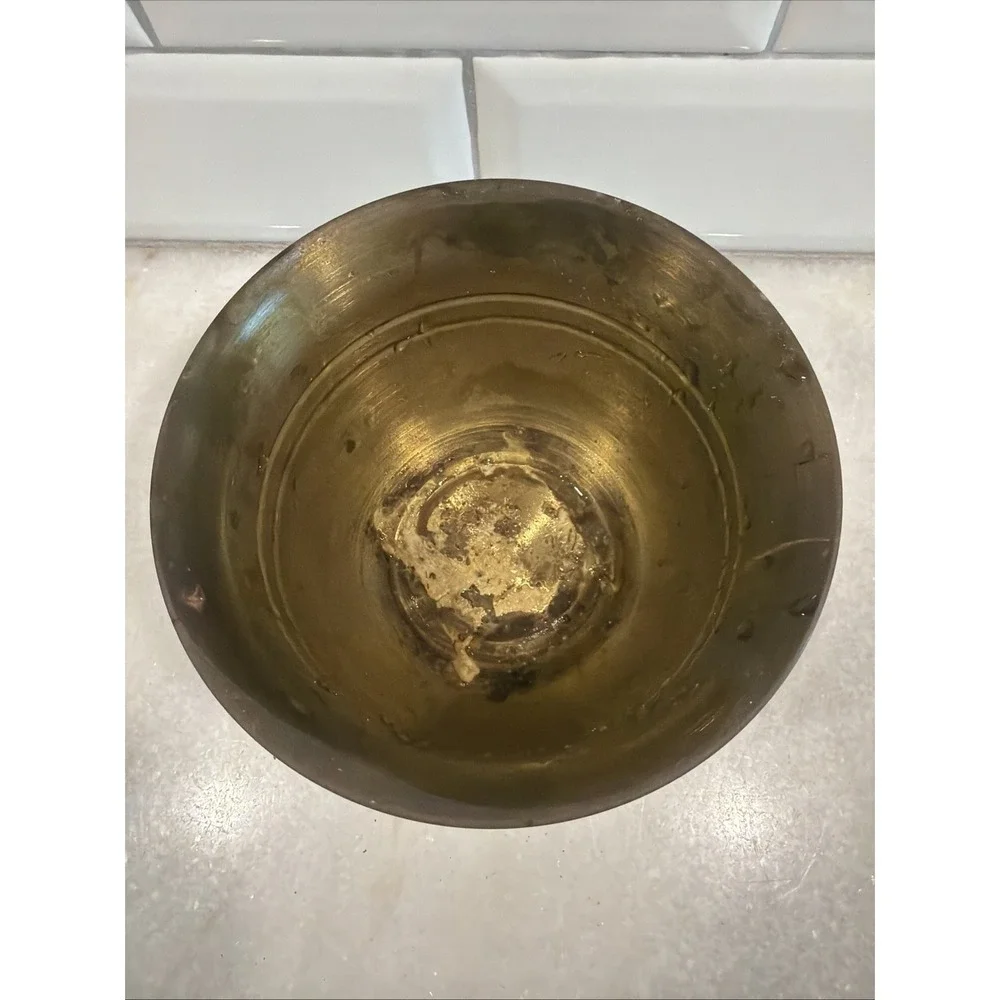 Vintage Brass Pot Made In Korea For FTD Floral 1979